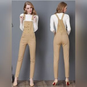 Stylish Tan Overalls
